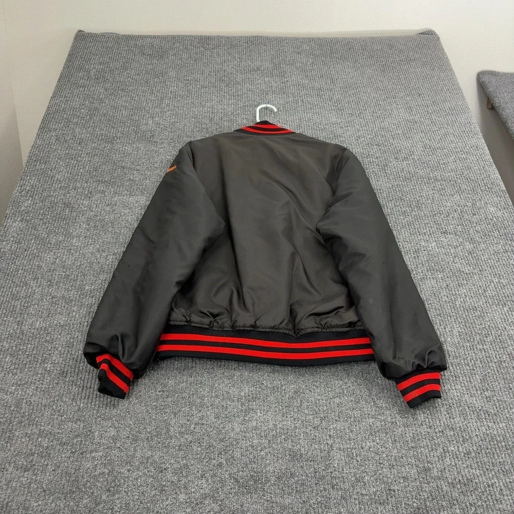 Vintage Buccaneers Alvin Jacket Mens XL Black Satin ECHL Champs Varsity Sporty